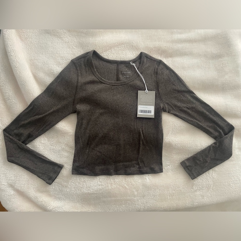 NWT Everlane supima long sleeve crew - xs